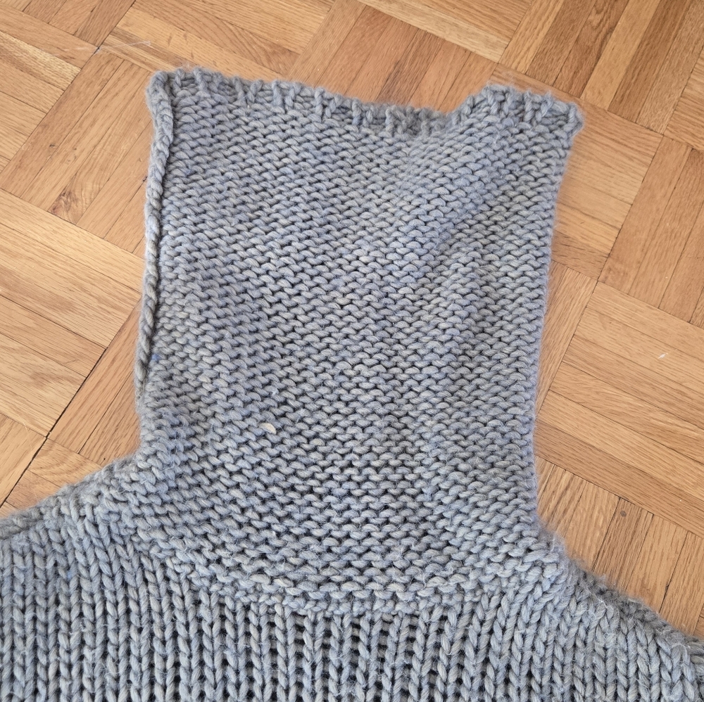 Miss Sixty Wool Alpaca Knit Turtleneck Sweater Taupe Grey Small - Picture 10 of 15